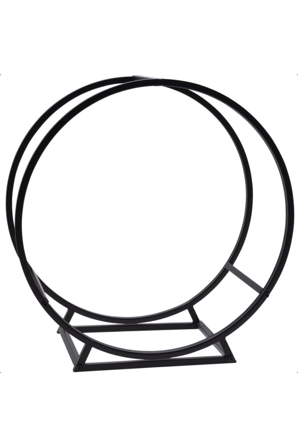 Round Contemporary Log Basket -