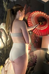 Coni Sporty Womens High Waist Absorbent Knickers Beige