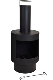 Garden Chiminea Fire Pit Black Chiminea