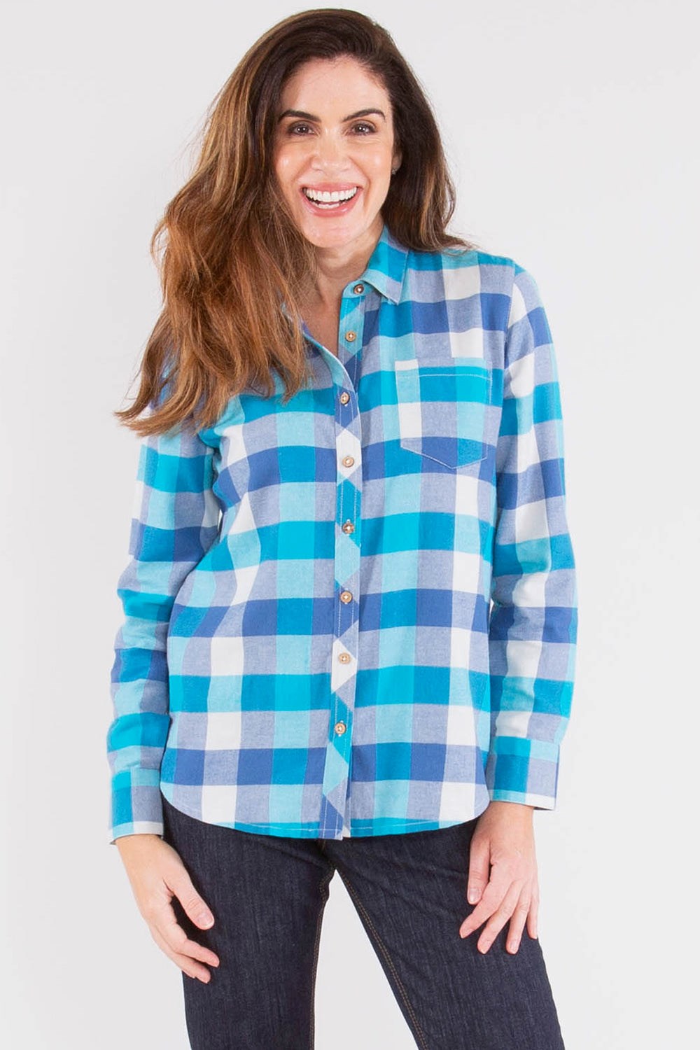 Victoria Womens Brushed Check Shacket