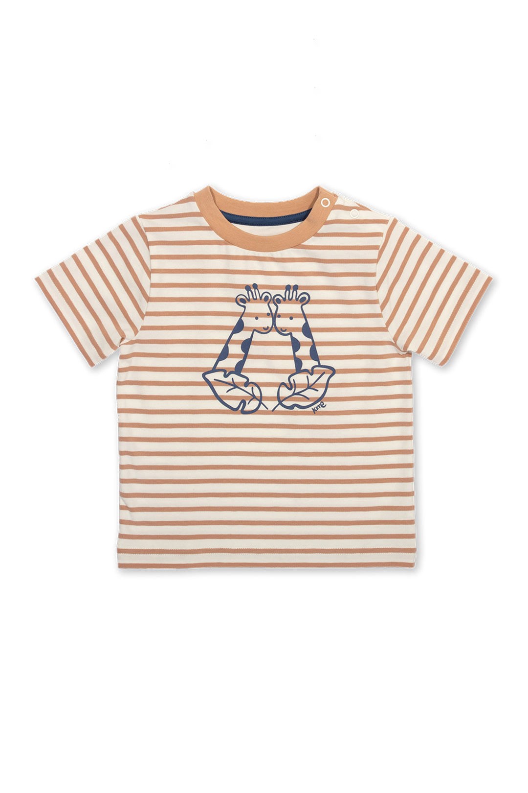 Baby/Kids Organic Cotton Stripy Animal T-Shirt -