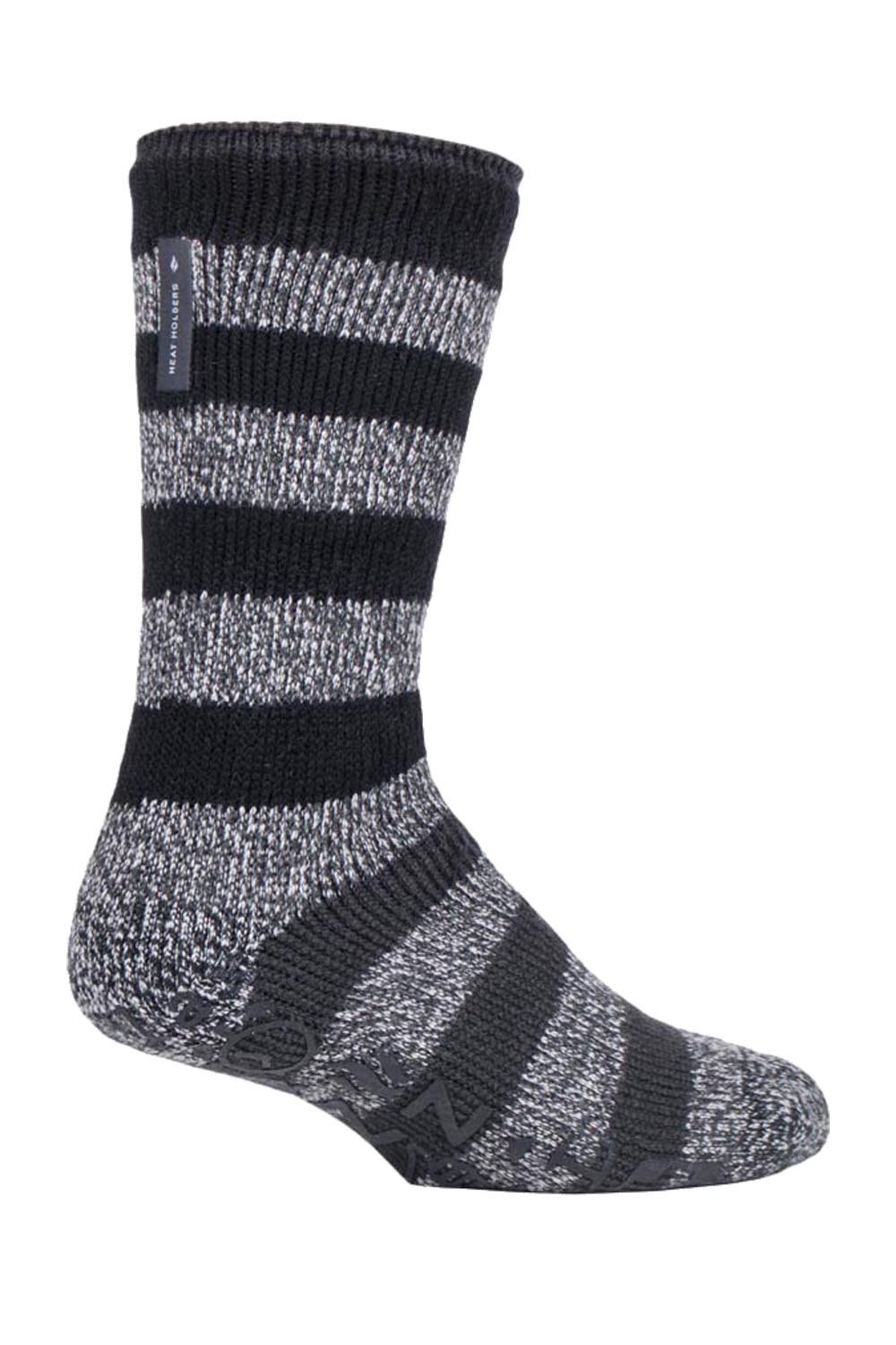 Mens Fleece Lined Non Slip Socks -