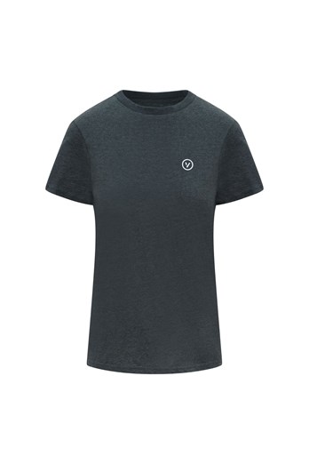 Essential Small Logo Womens T-Shirt Charcoal