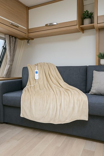Electric Heated Blanket for Caravan Motorhome Beige