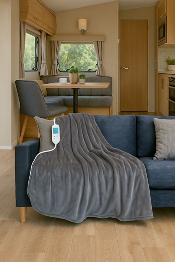 Electric Heated Blanket for Caravan Motorhome Grey