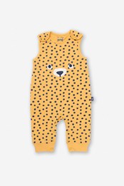 Spotty Cub Baby Organic Cotton Dungarees Yellow