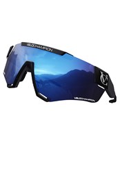 Cyclone Sunglasses UV400 Protection with 4 Lenses Black