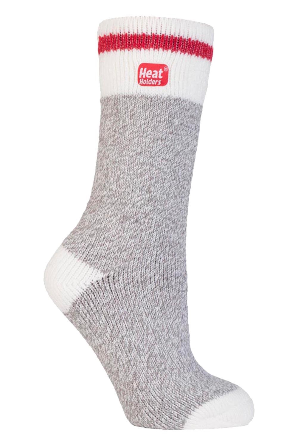 Thermal Socks for Women - White/Grey from NAT'S