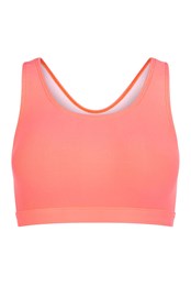 Womens Super Sports Bra Neon Coral
