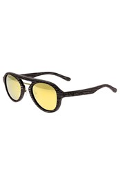 Cruz Polarized Sunglasses Black Stripe/Gold