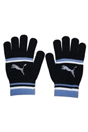 Womens Striped Gloves Black/Blue