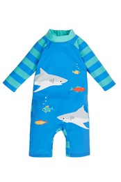Kids Shark Sun Safe Suit Upf 40+
