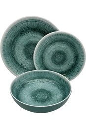 Roma 12-Piece Plate & Bowl Melamine Dinner Set Roma Green