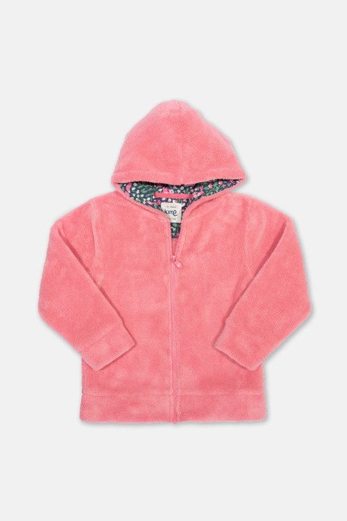 Women's Fleece Jacket CLOUDY HOODIE W - pink - Fleece jacket - Voyage
