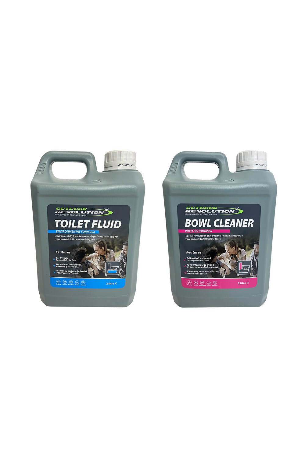 2L Toilet Fluid and Bowl Cleaner 2-Pack -