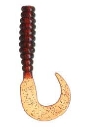 Dirty Grub 2.5" Pack of 8 Fishing Lures UV Bloodworm