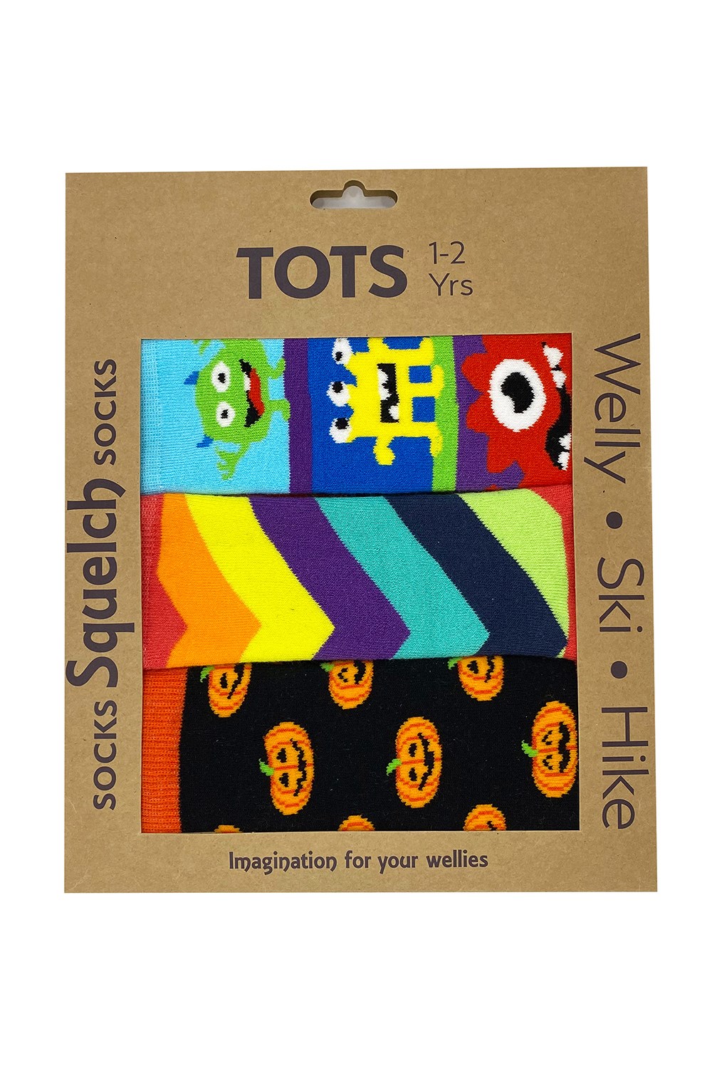 Set of Three Tots Welly Socks in a Gift Box -