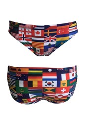 Flags Mens Swimming Water Polo Briefs Red/White/Blue