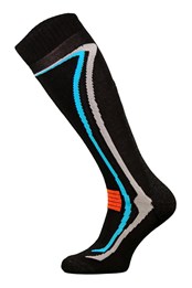 Unisex Knee High Merino Wool Ski Socks Black