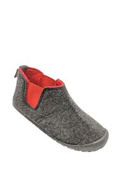 Brumby Womens Slipper Boots Charcoal/Red