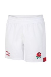England Rugby Kids 22/23 Home Shorts White/Claret Red