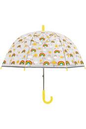 Kids Rainbow Dome Umbrella Clear/Yellow