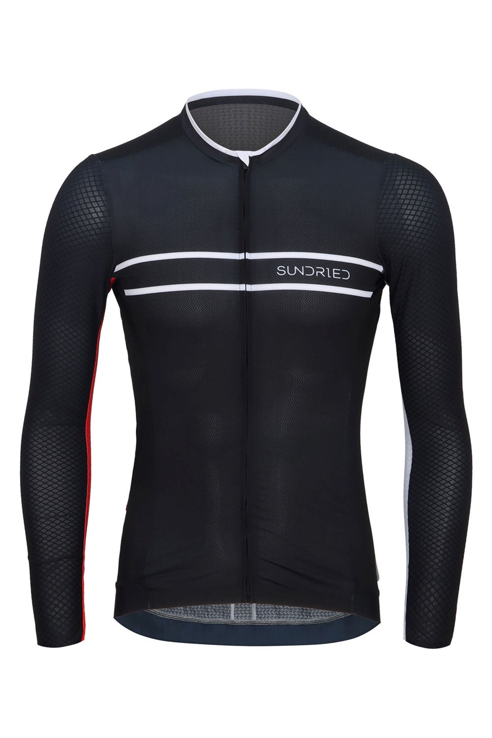 Pro Mens Black Long Sleeve Cycle Jersey -