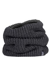 Mens Chunky Thermal Neck Warmer Charcoal
