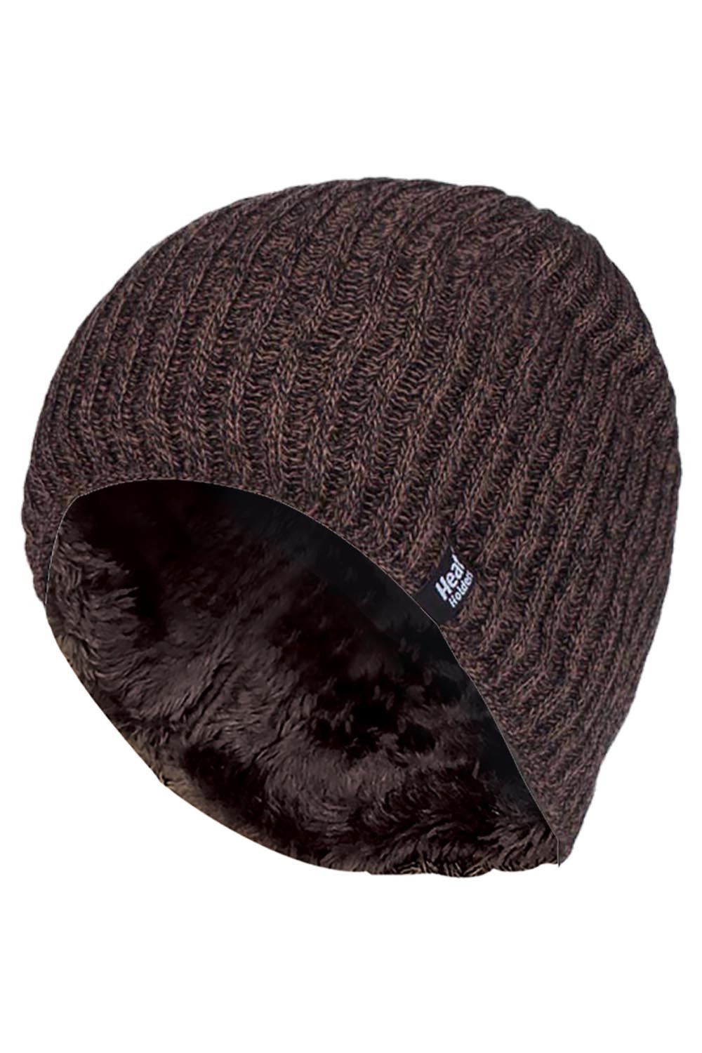Mens Ribbed Winter Thermal Beanie Hat