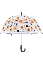 Kids Halloween Pumpkin Umbrella Clear/Orange