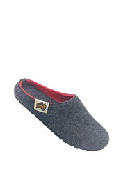 Outback Womens Slippers Charcoal/Red