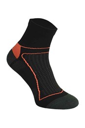 Reflective Low Cut Unisex Cycling Socks Black Orange