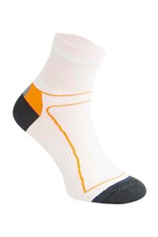 Reflective Low Cut Unisex Cycling Socks White Orange
