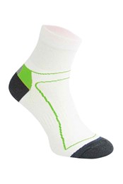 Reflective Low Cut Unisex Cycling Socks White Green