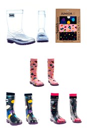 Kids Transparent Welly Boots and Socks Package Transparent