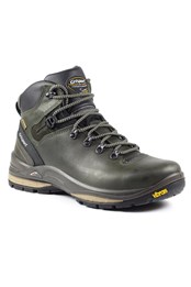 Saracen Mens Waterproof Hiking Boots Olive Waxed Leather