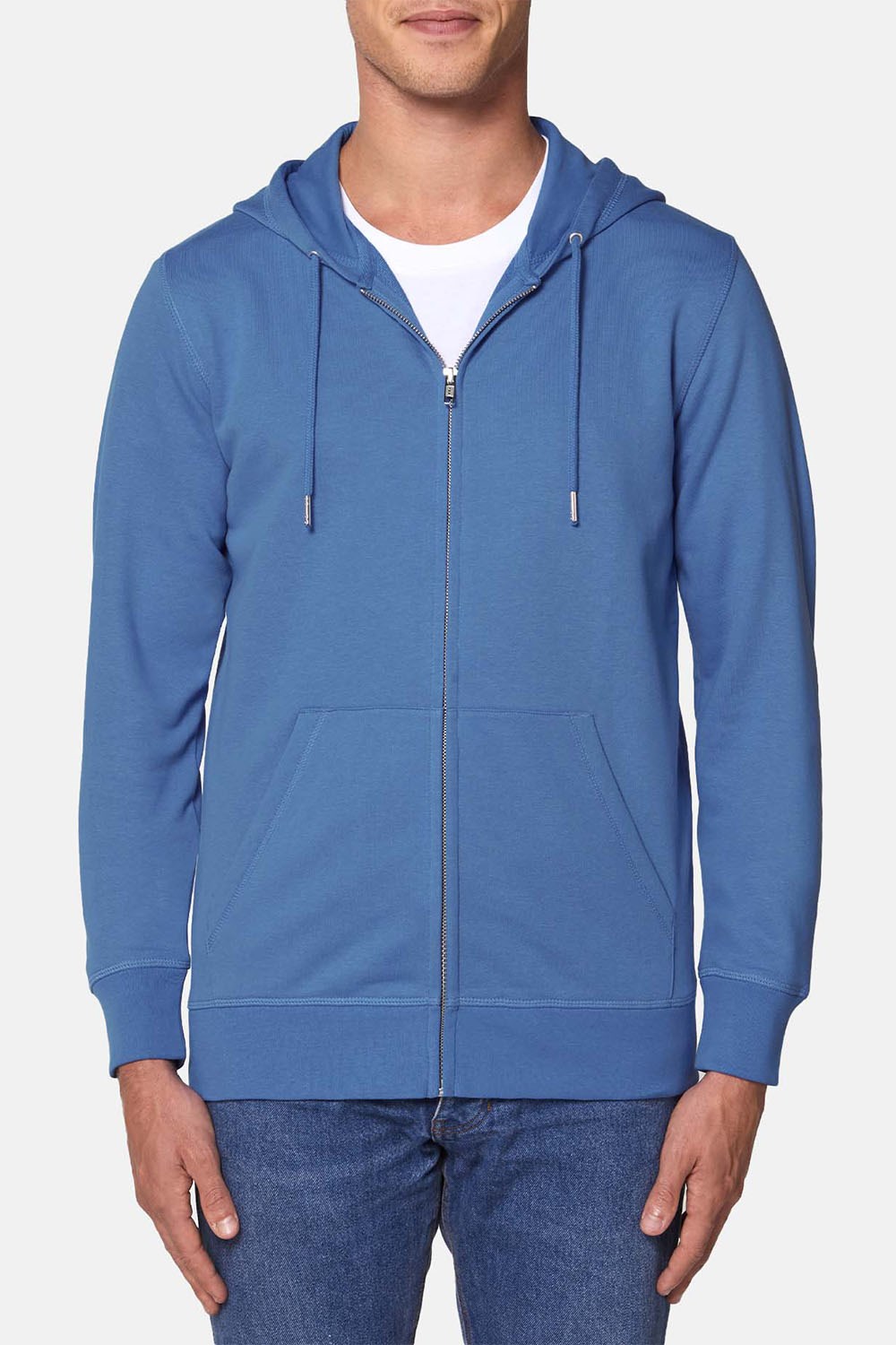 Men's zip front hot sale sweatshirt no hood