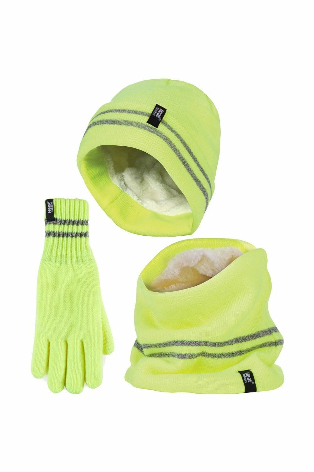 Mens Hi Vis Hat, Neck Warmer & Gloves Winter Set -