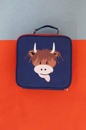 Highland Cow Lunch Bag Navy/Grey/Red