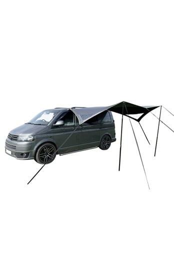 Modern Shade Campervan Canopy Grey with  Lime trim