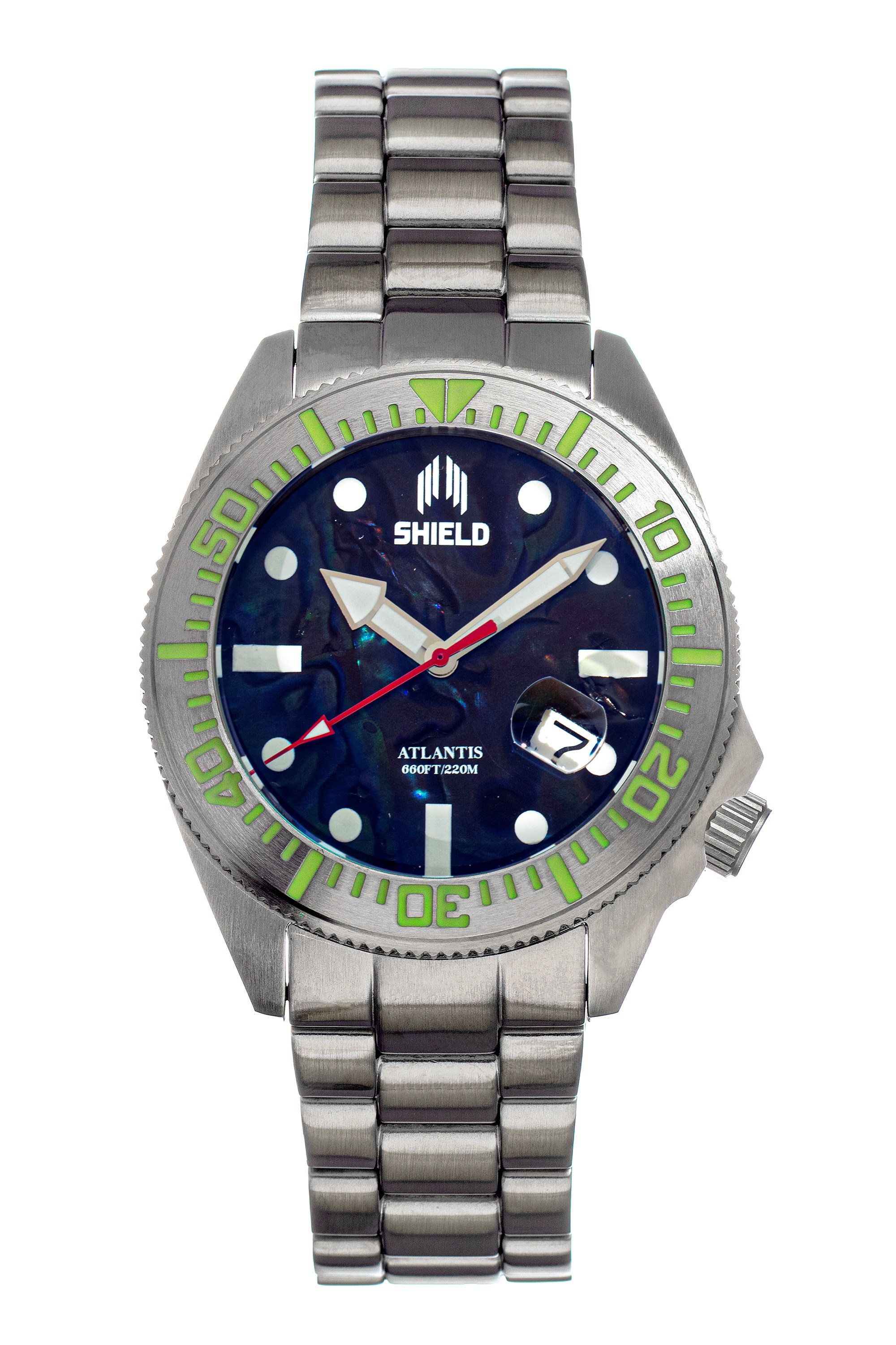 Atlantic Abalone Bracelet Watch with Date -
