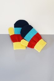 Toddler Striped Mittens Bright Striped