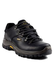 Dartmoor Mens Waterproof Walking Shoes Black Waxed Leather