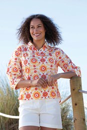 Ashmore Womens Organic Cotton Poplin Shirt Orange