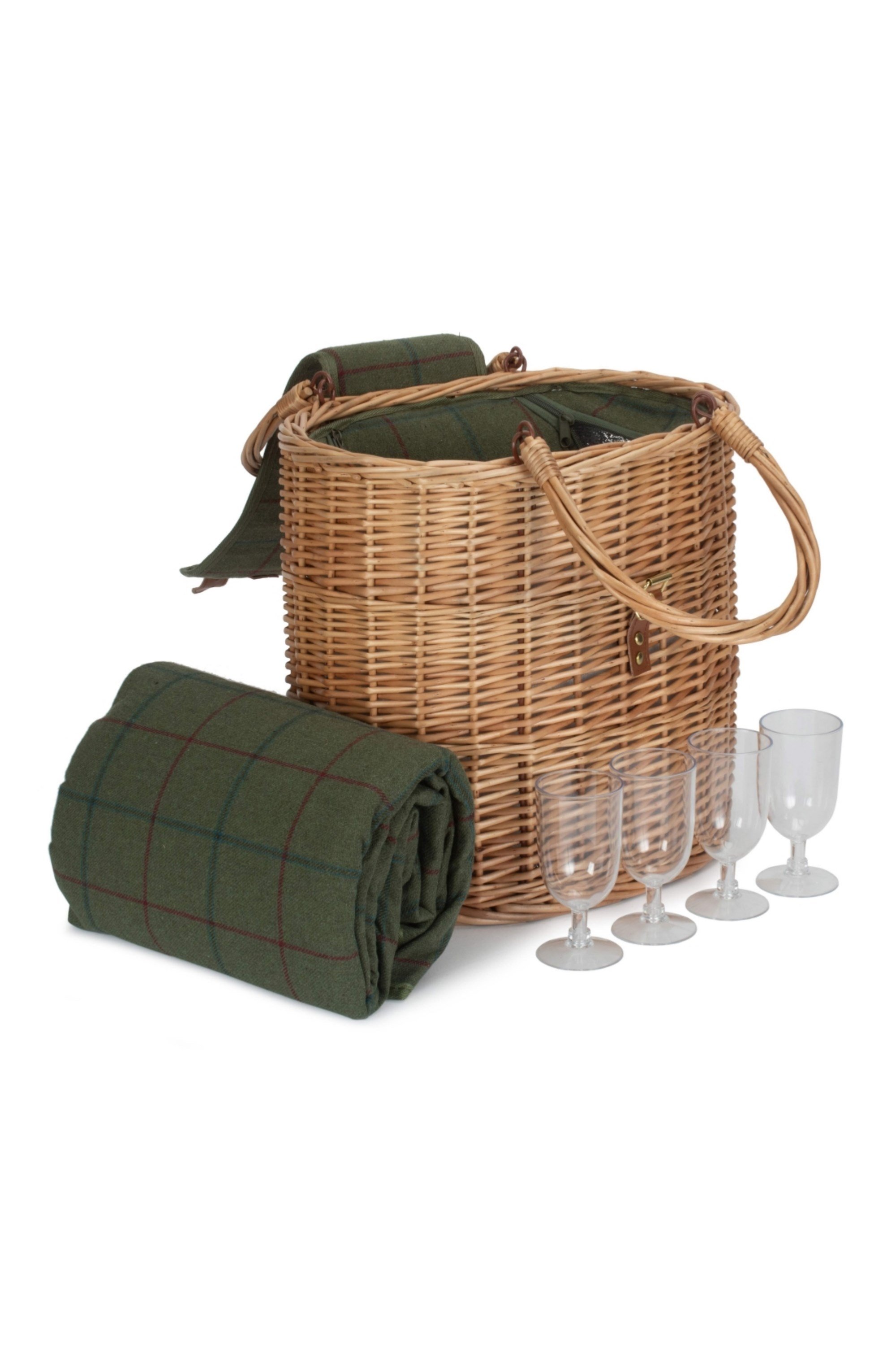 Oval Cool Drinks Bag with Picnic Basket -
