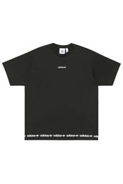 Linear Repeat Logo Mens T-Shirt Black/White