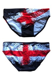 Cross Mens Swimming Water Polo Briefs Black/Red/White