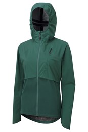 Esker Womens Waterproof Packable Jacket Dark Green