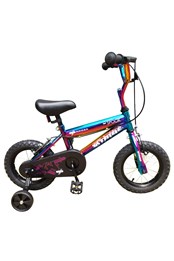 XN Tribe Spook Kids 12" Pavement Bike Anodised Neo Chrome Jet Fuel