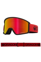 DXT OTG Youth Snow Goggles for Ages 10-15 Saffron Lite/Red Ion